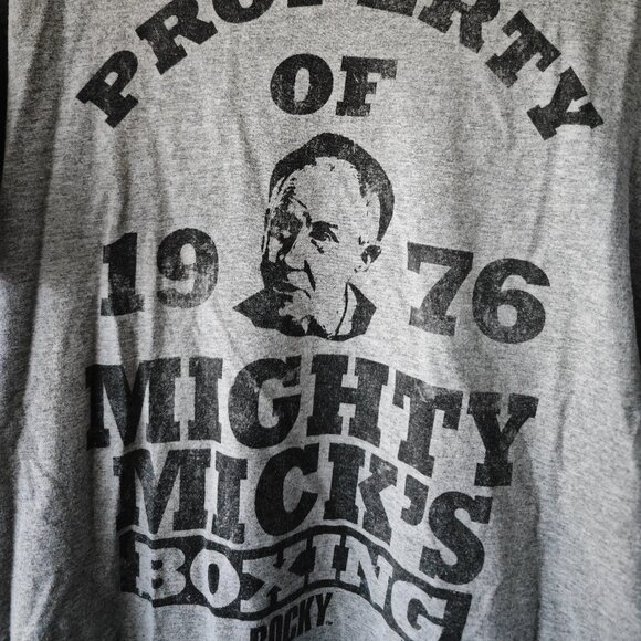 Grey Rocky Balboa - Mighty Mick's Gym T-Shirt Size: Medium - Picture 2 of 2